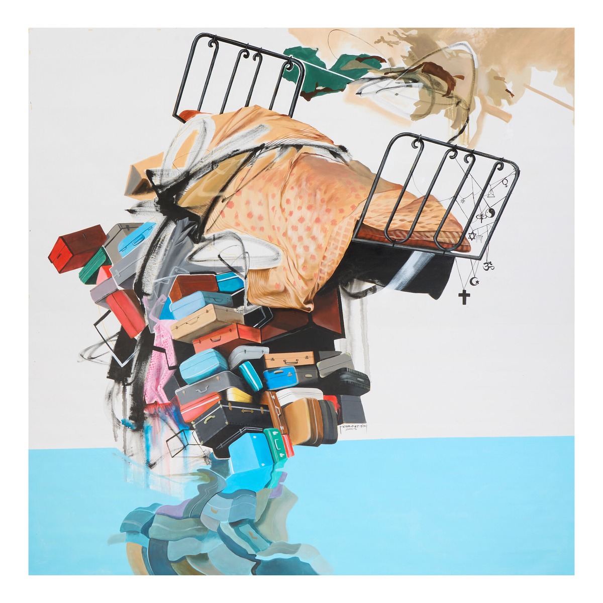 Mohammed Sami, We're All Alone, 2014, sold for £190,900 at Bonhams, London, 25 November 2025. Image courtesy of Bonhams.