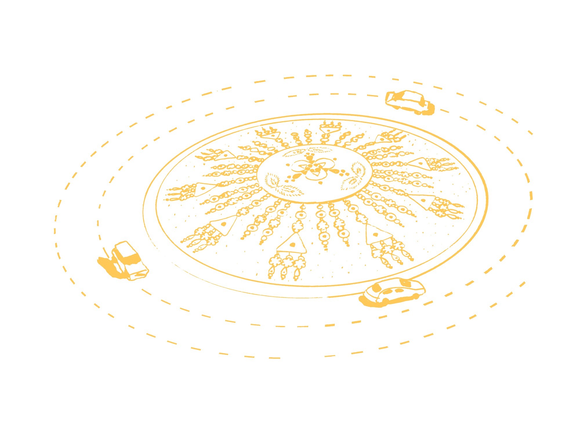 Roudhah Al Mazrouei, Tassa, 2026, rendering. Image courtesy of Public Art Abu Dhabi Biennial.