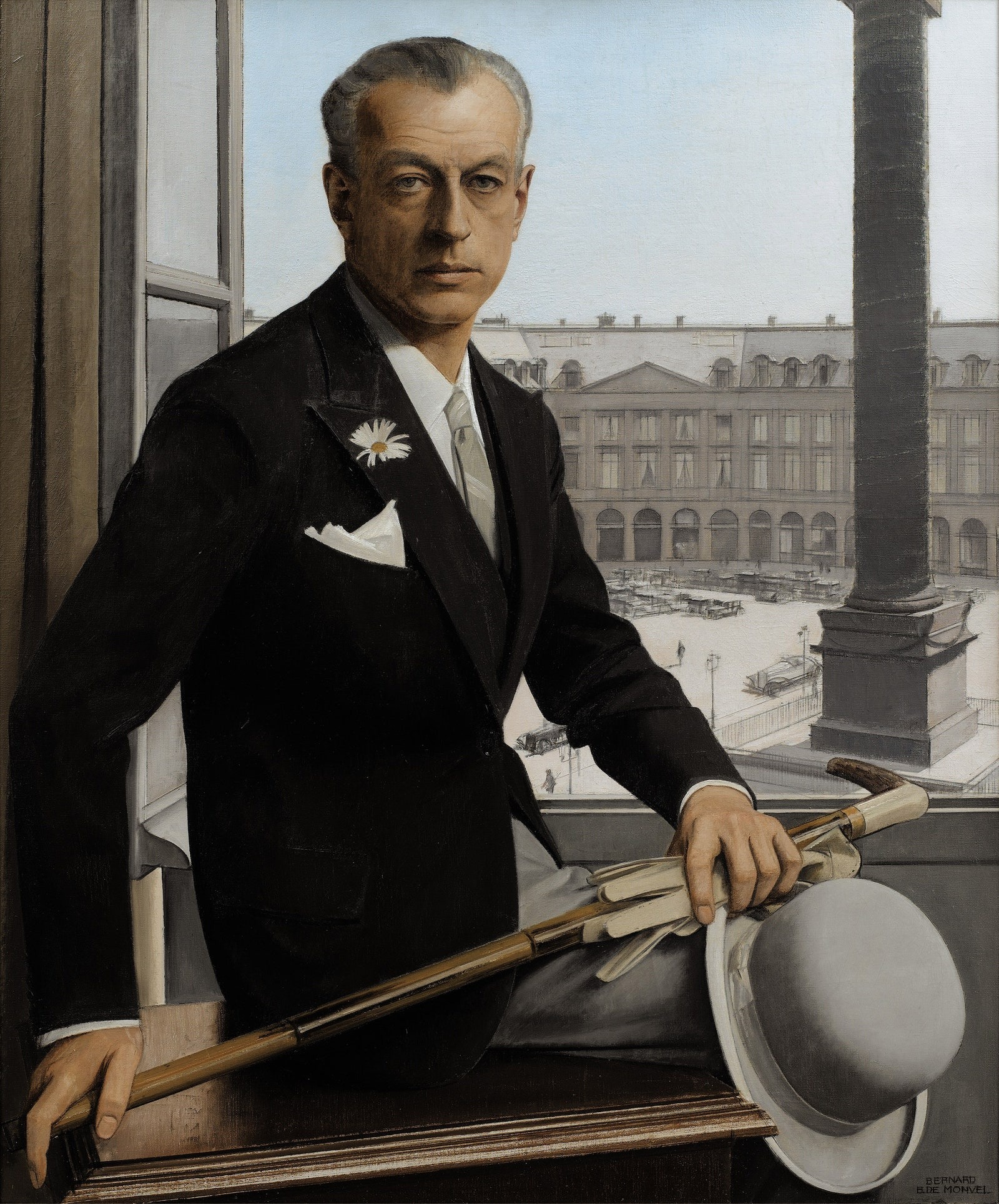 Bernard Boutet de Monvel, Self-portrait, Place Vendôme, around 1932, oil on canvas, 107.4 x 89.2 cm. Not in the sale. Via Wikimedia Commons, public domain.